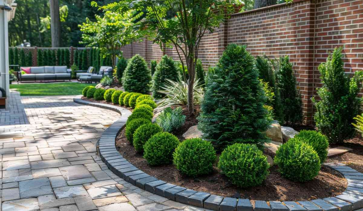 Decorative pavers or brick patio