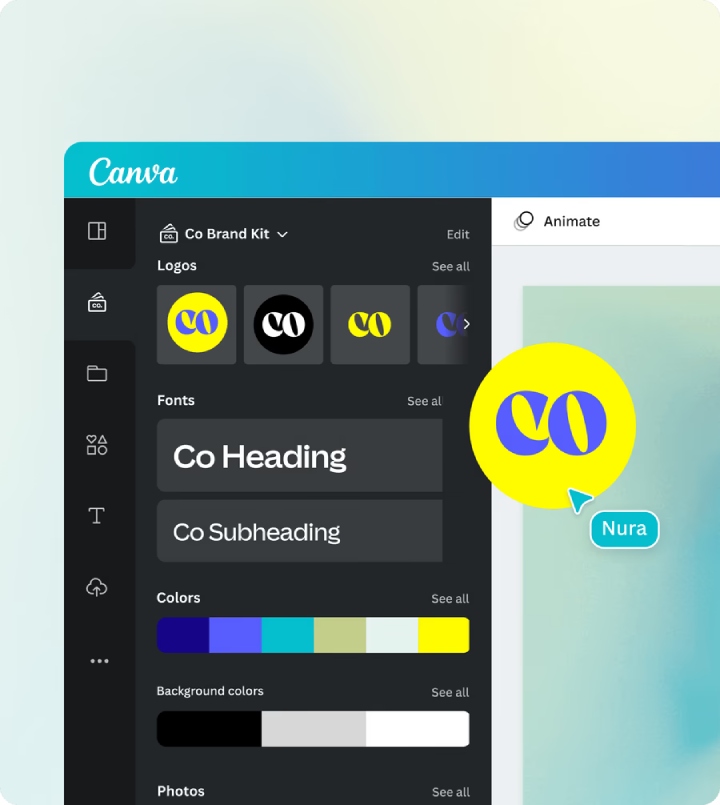Canva Brand Kit editor