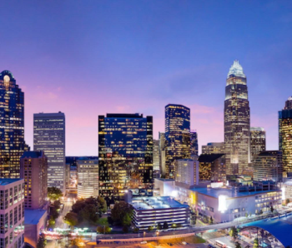 Skyline of downtown Charlotte in north carolina