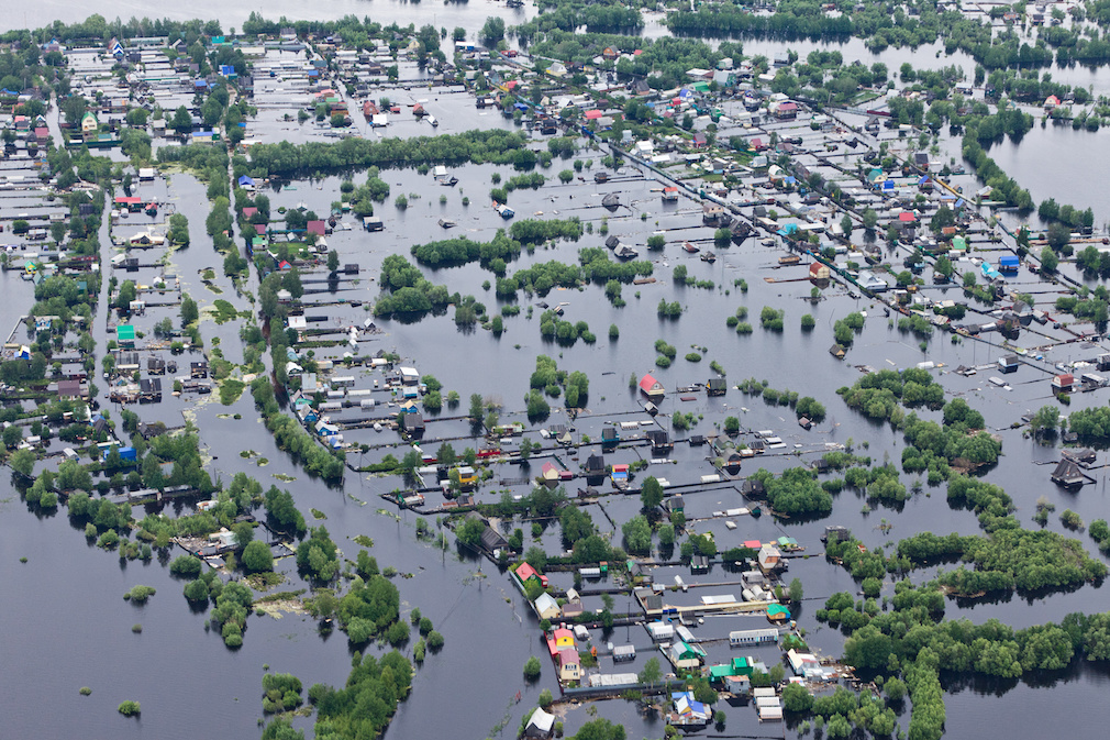 flooded area