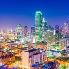 Dallas skyline night