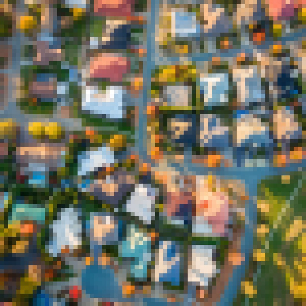 Aerial view of a typical suburb in Australia