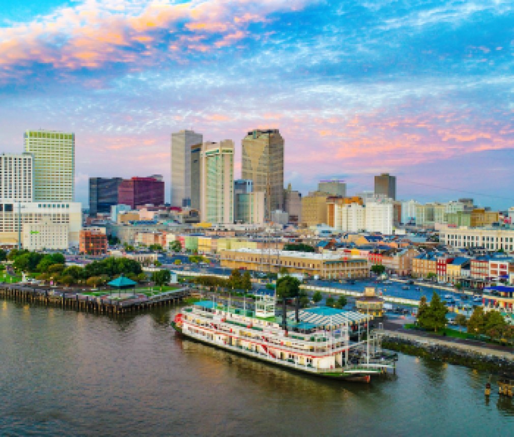 New Orleans, Louisiana, USA Downtown Skyline Aerial