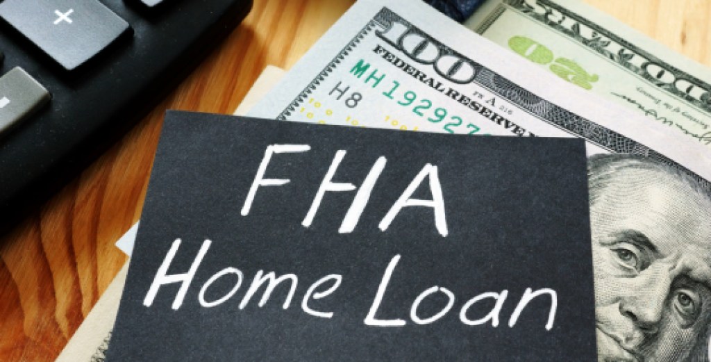 mortgage applications, Text sign showing hand written words FHA Home loan