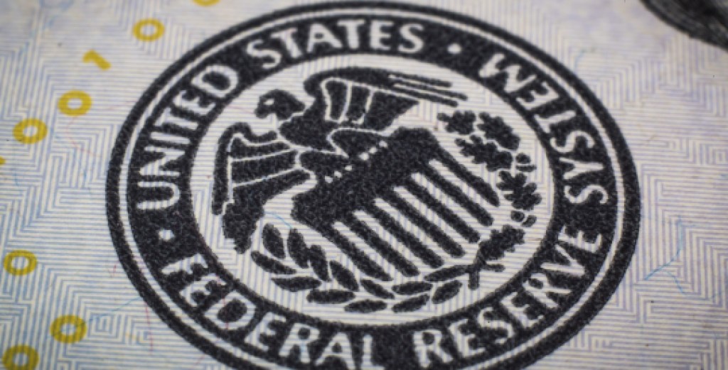 Federal reserve system symbol. Macro shot.