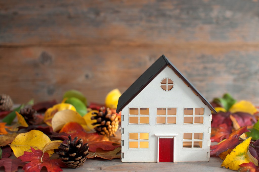 Miniature house autumn