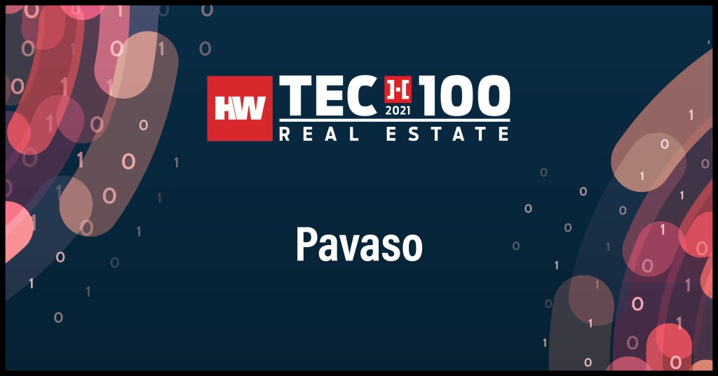 Pavaso-2021 Tech100 winners -Real Estate