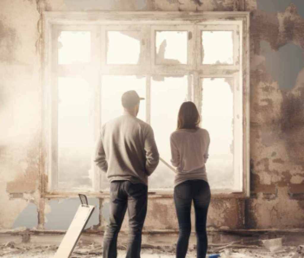 Couple in midst of home renovation