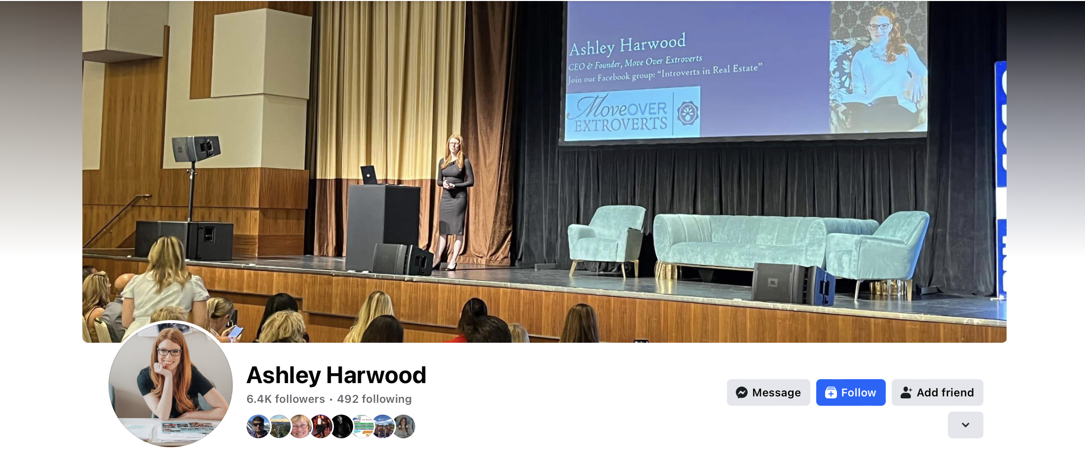 Ashley Harwood's real estate agent Facebook page