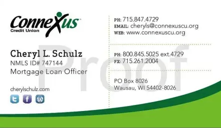 business card with NMLS number