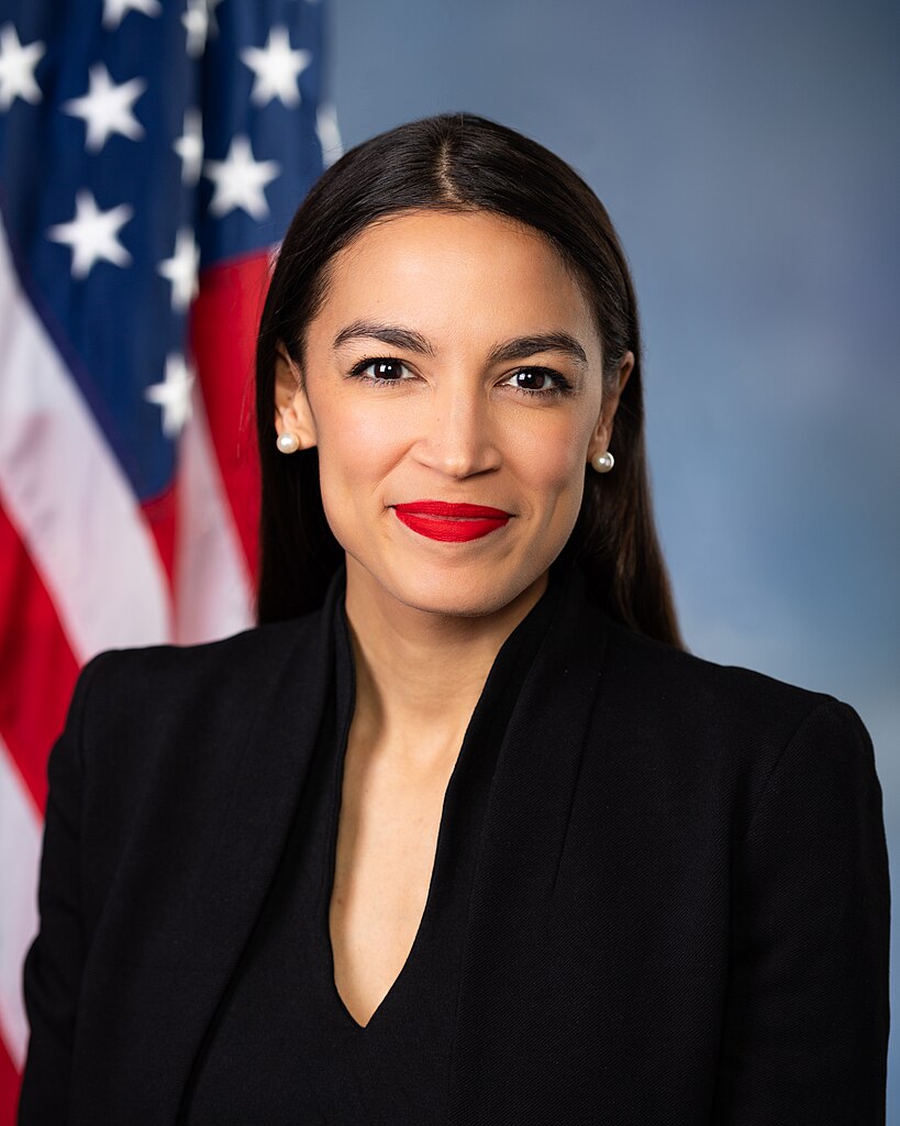 The official U.S. House portrait of Rep. Alexandria Ocasio-Cortez (D-NY).