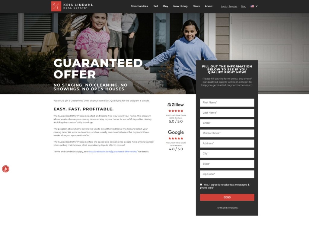 Chris Lindhal landing page