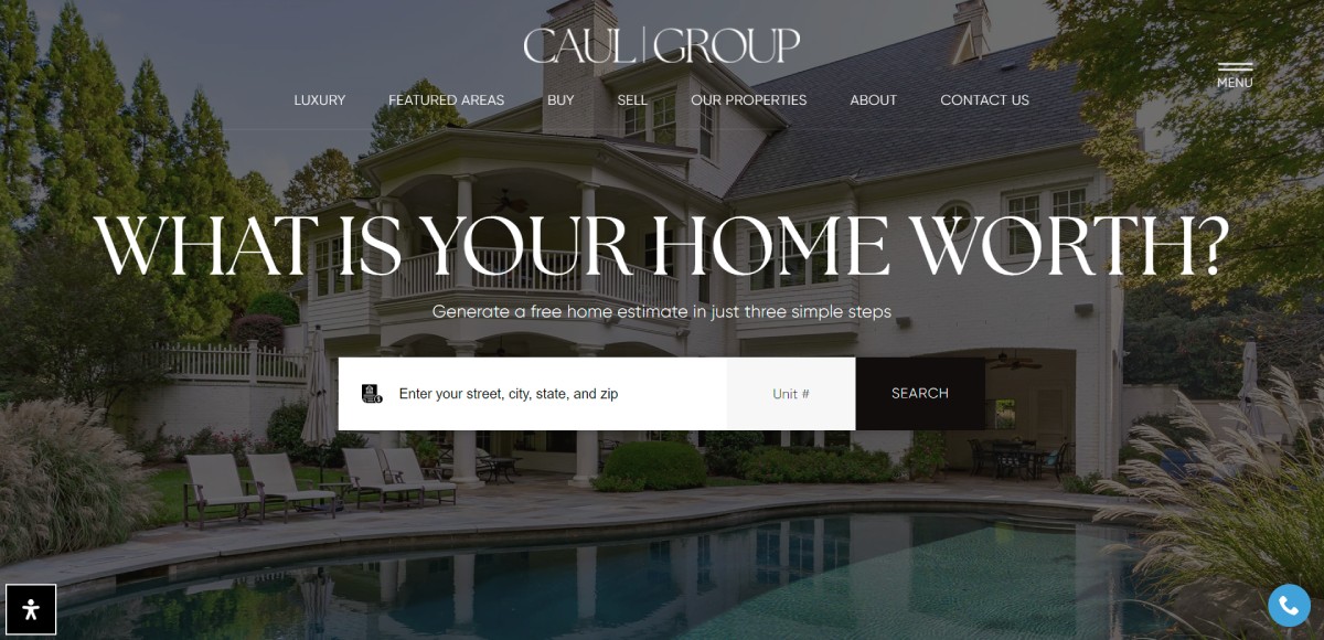 The Caul Group landing page 2