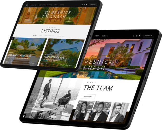 Agent Image custom website samples in tablet