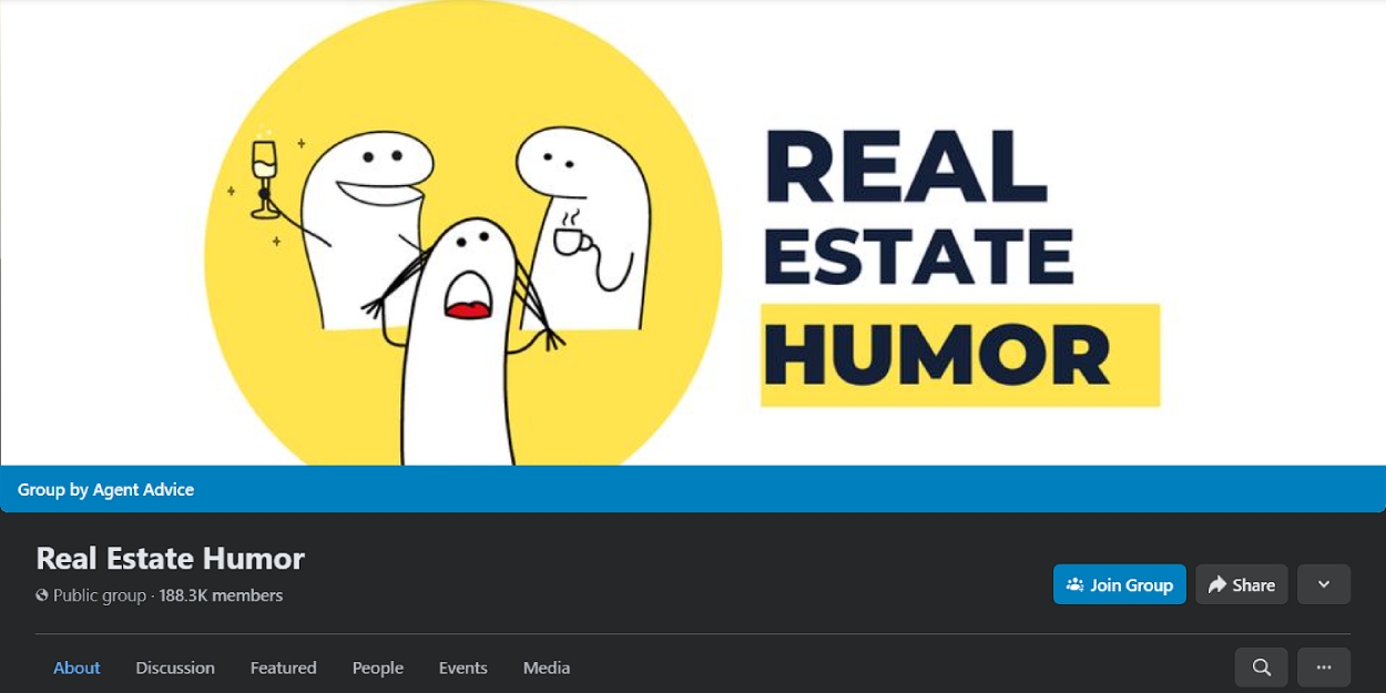 Real Estate Humor Facebook group cover image