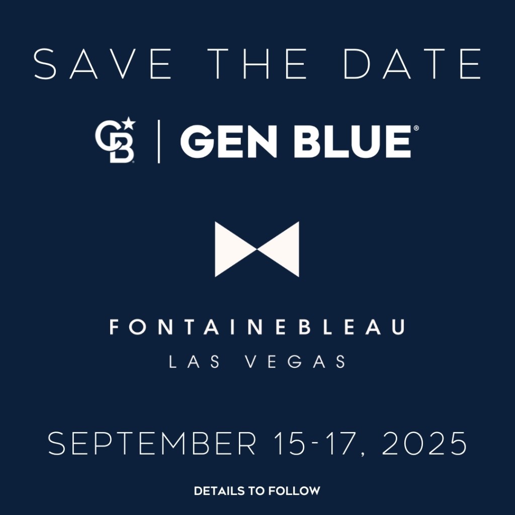 Gen Blue "Save the Date" graphic from Coldwell Banker