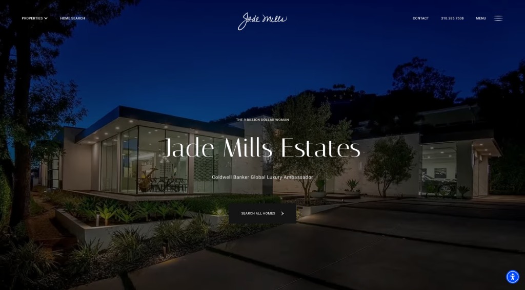 Jade Mills Estates landing page