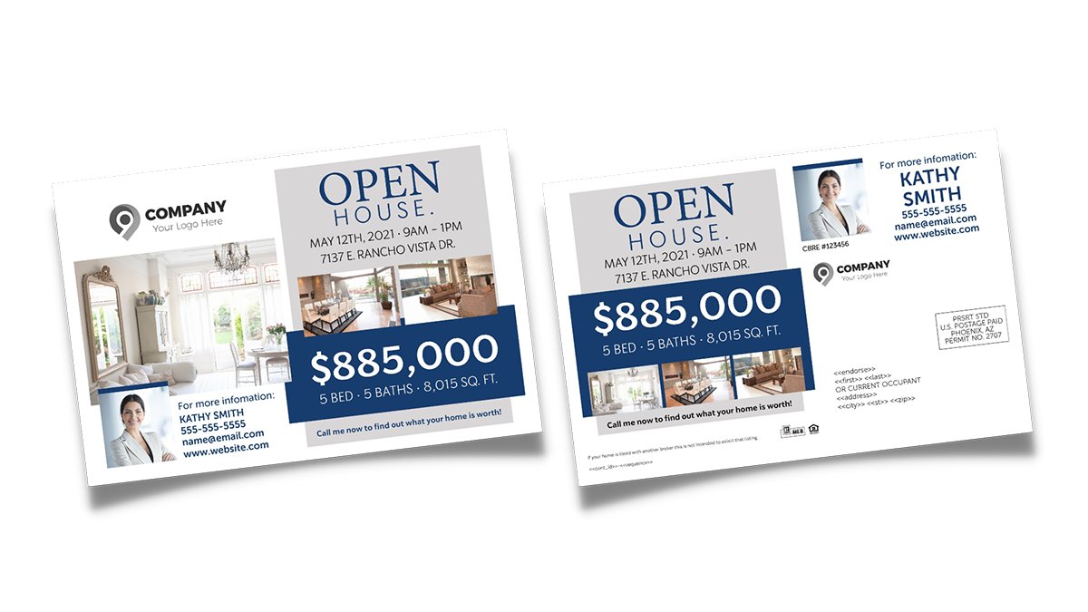 Open House Postcard template