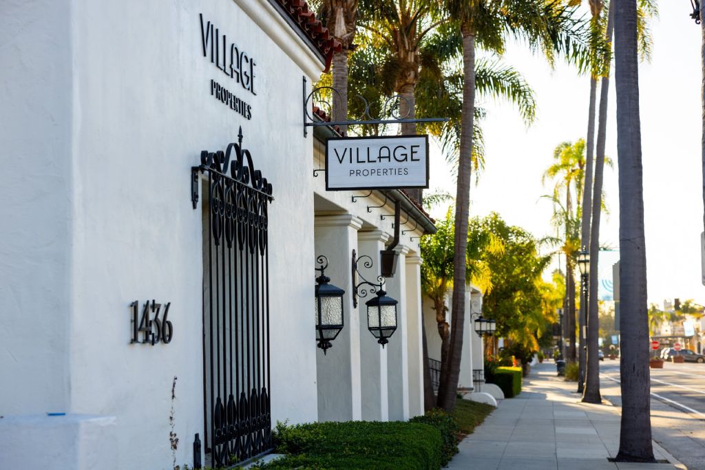 Village Properties logo signage